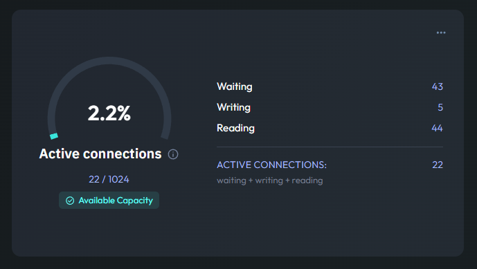 Nginx active connection gauge